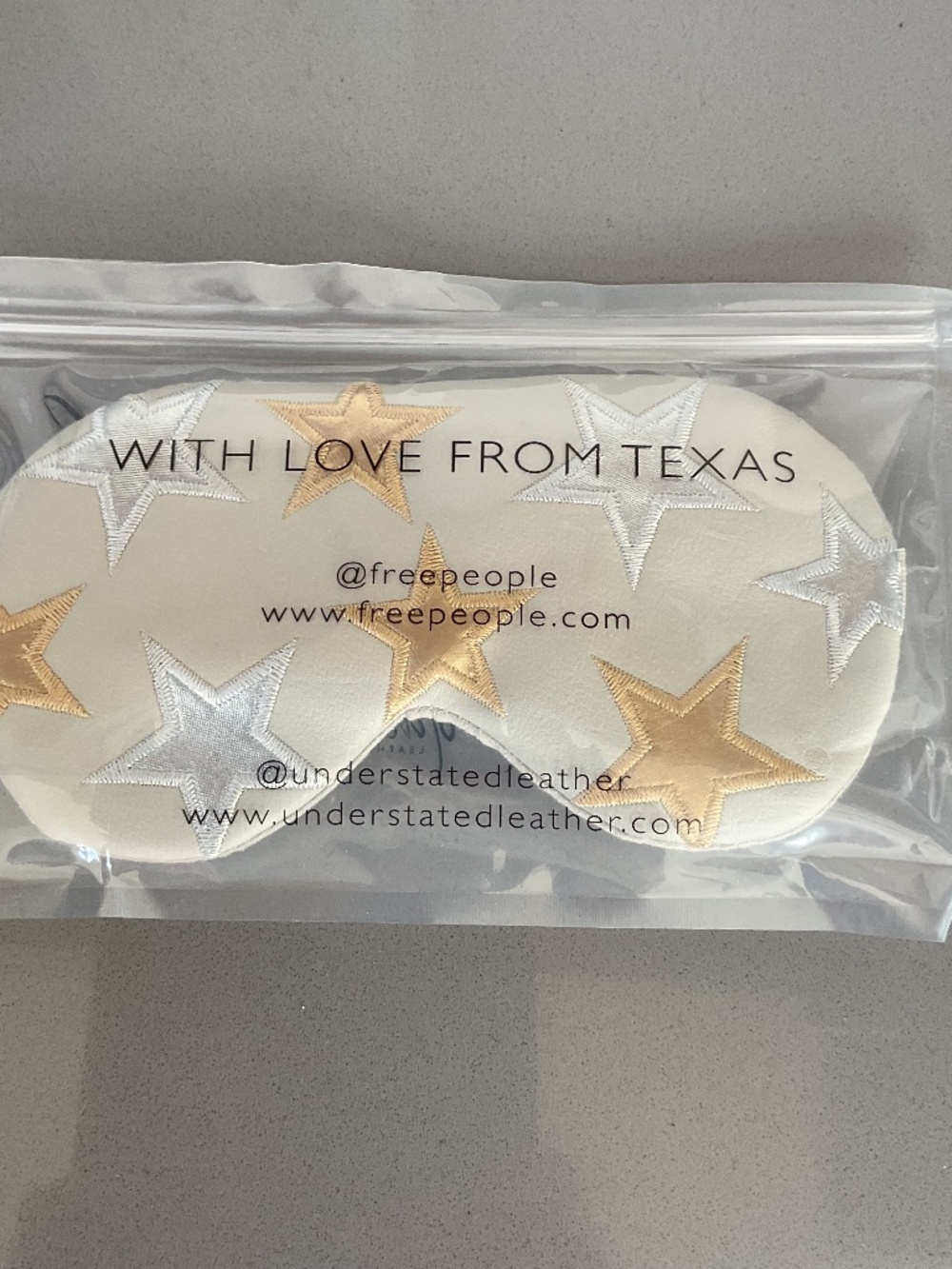 Free People & Understated Leather Starry Eyed Travel Star Eye Mask Cooling Pack